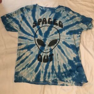 Spencer’s tie-dye alien shirt